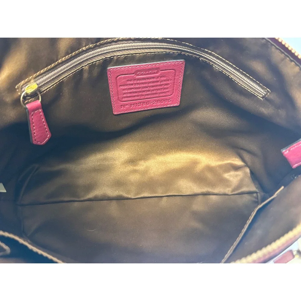 Coach Kelsey Satchel Red Pebbled Leather Gold Hardware Tote Bag Handbag